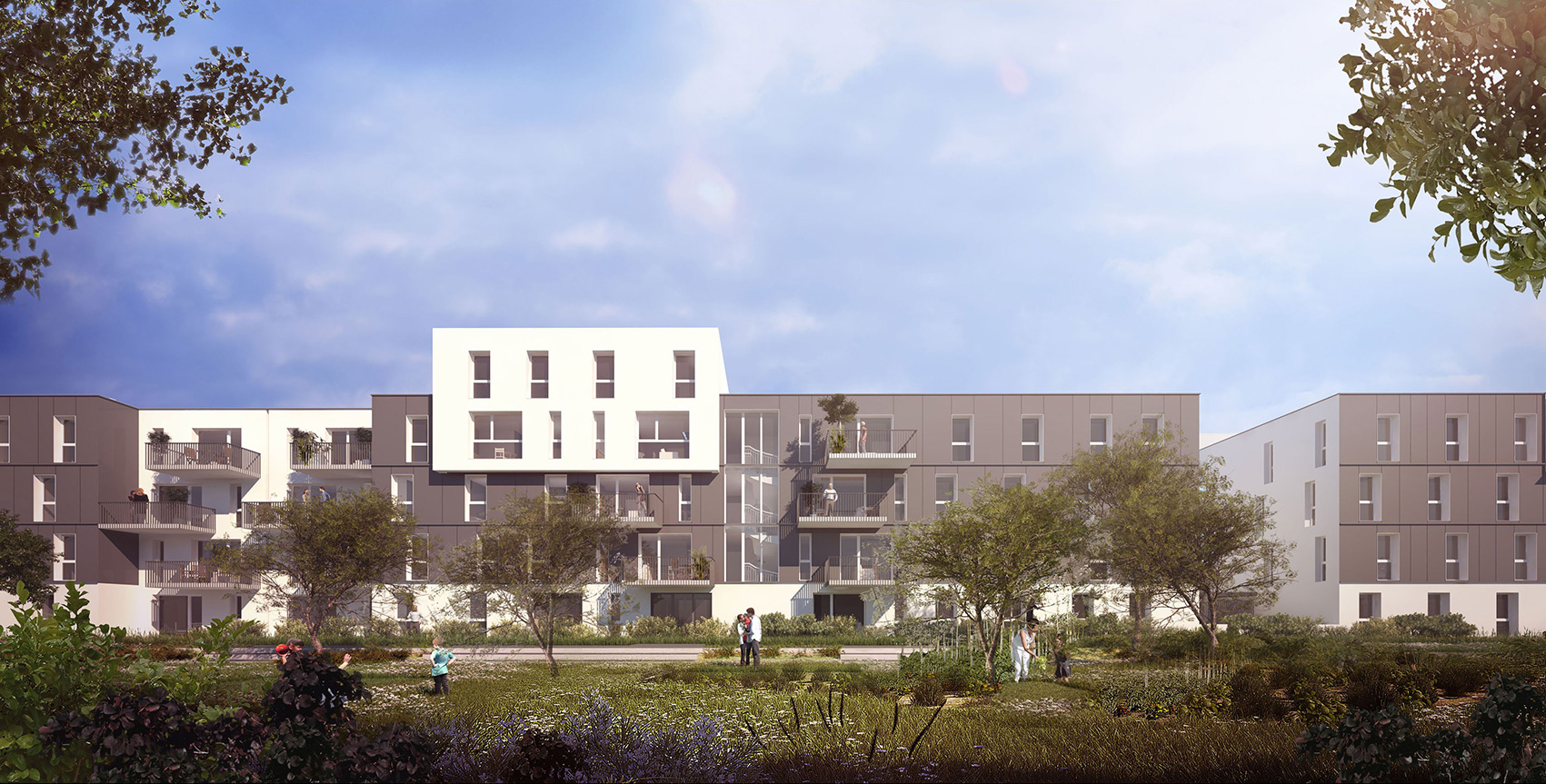 Élévation de la nouvelle façade de l'imprimerie Guermonprez à Faches-Thumesnil