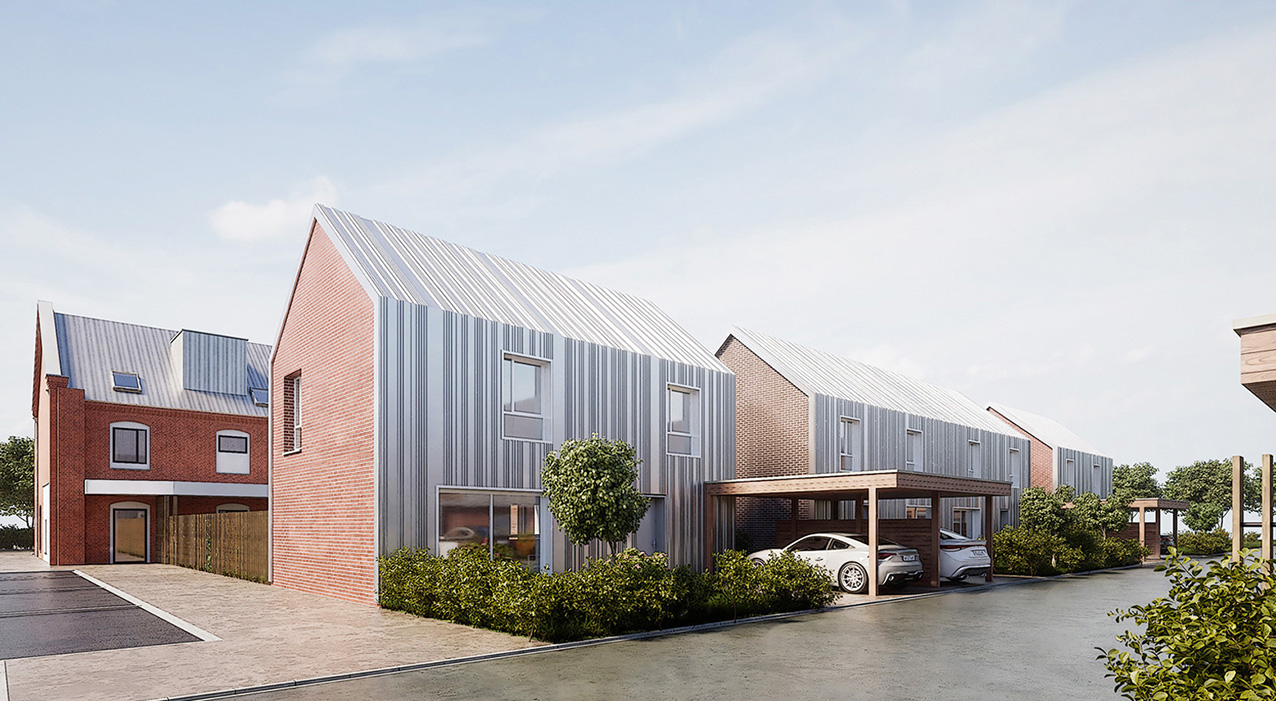 20 maisons bioclimatiques à la ZAC Grand Large à Dunkerque avec bardage métallique