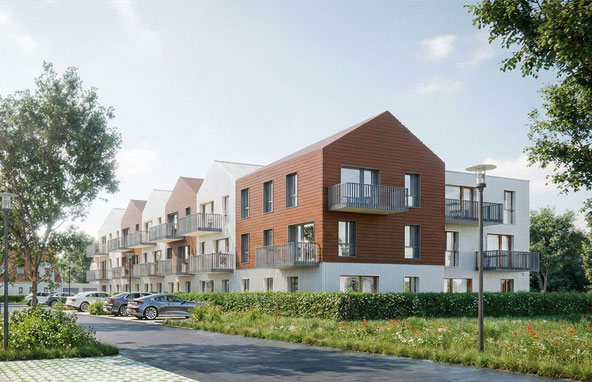 construction de 30 logements collectifs et 16 maisons individuelles à Petite Synthe (Dunkerque) - Handouche & Bréard architectes urbanistes à lille